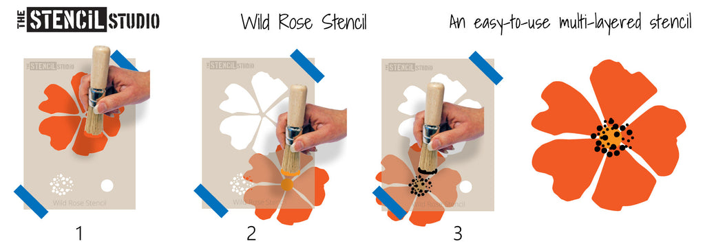 How to stencil with our Wild Rose stencil from The Stencil Studio