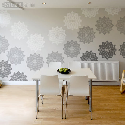 Lotus Flower Wall Stencil