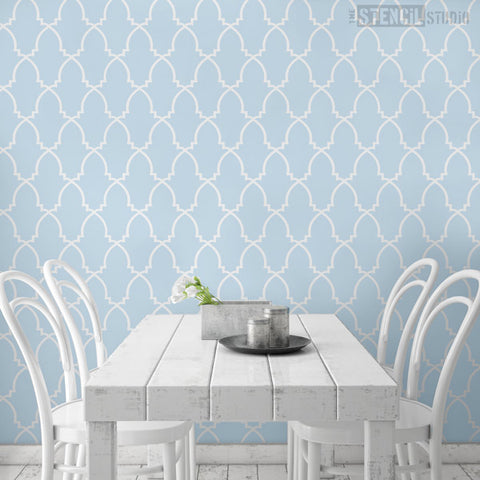 Casablanca Moroccan Pattern Wall Stencil