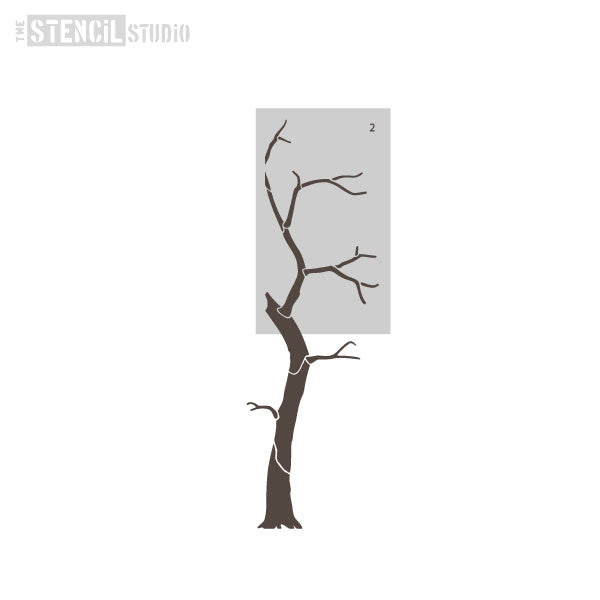 Auto Vynamics - STENCIL-TREE-02 - Tree Design 2 Individual Stencil from  Detailed Tree/Trees Stencil Set! 