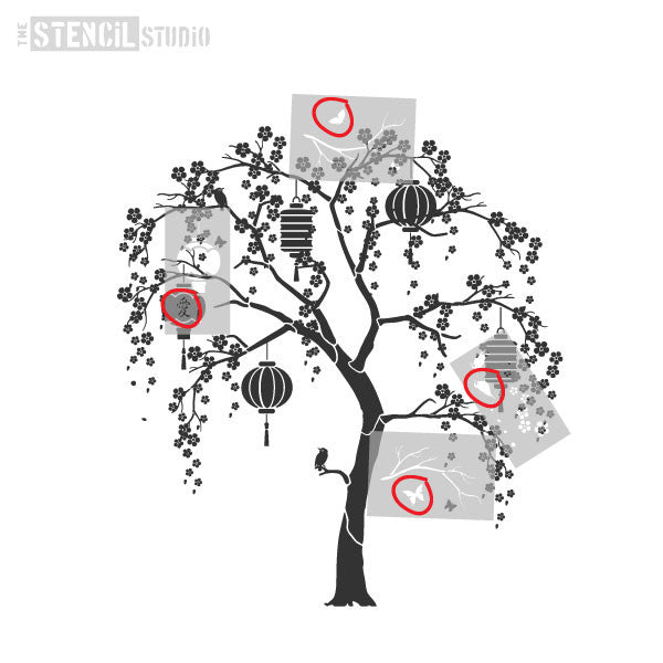 Auto Vynamics - STENCIL-TREE-02 - Tree Design 2 Individual Stencil from  Detailed Tree/Trees Stencil Set! 