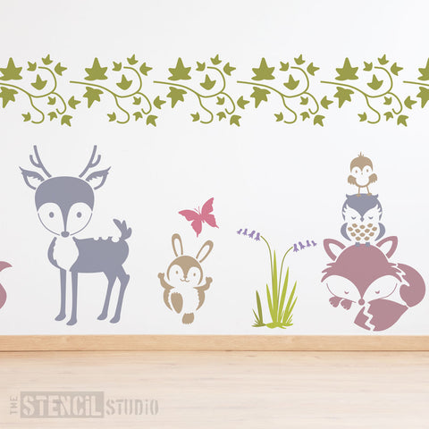 Woodland Animals Wall Stencil Pack