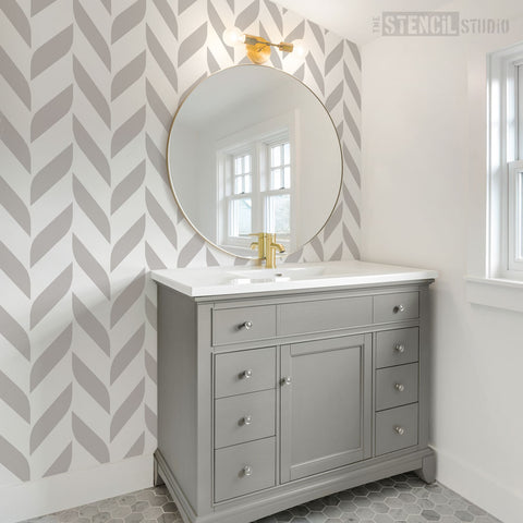 Herringbone Chevron Stencil