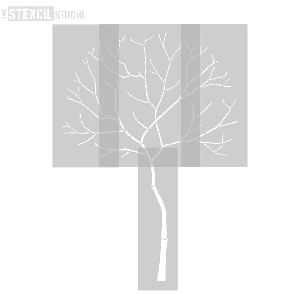 The four stencils used to create the Round Tree