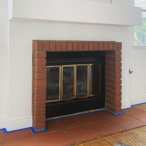 Fireplace before the Makeover