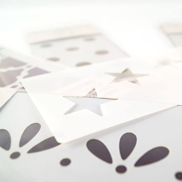 Star stencils and stencil minis from The Stencil Studio Ltd - How to stencil tutorial - Stenciling basics