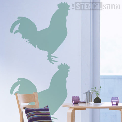 Cockerel Wall Stencil for home decor from The Stencil Studio celebrating Chinese New Year