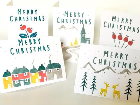 Christmas Cards made with Stencils