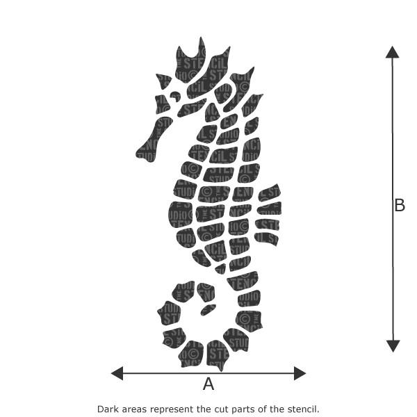 printable seahorse stencil