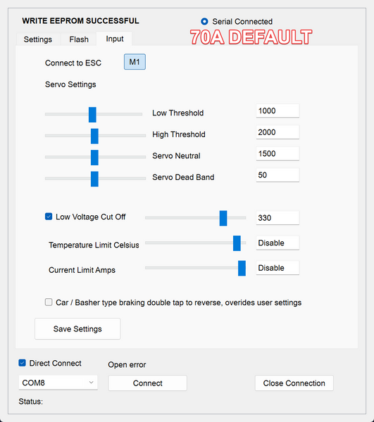 input settings 70a