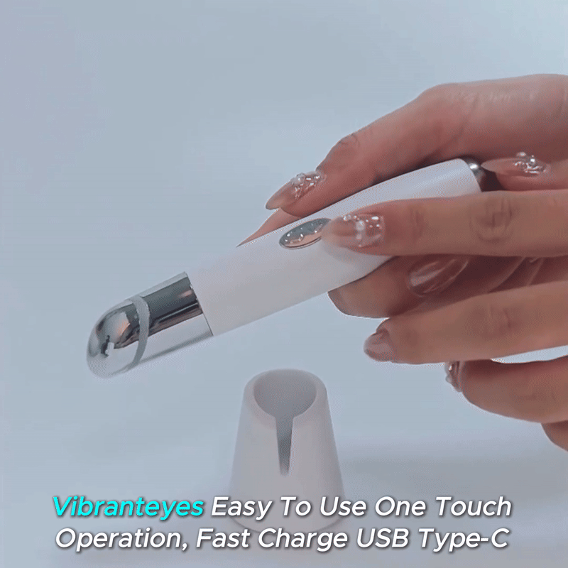 Rechargeable under-eye wand helps absorb skincare & reduce puffiness.