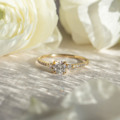 sustainable lab created diamond engagement rings