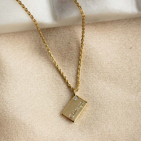 personalized engraved city necklace