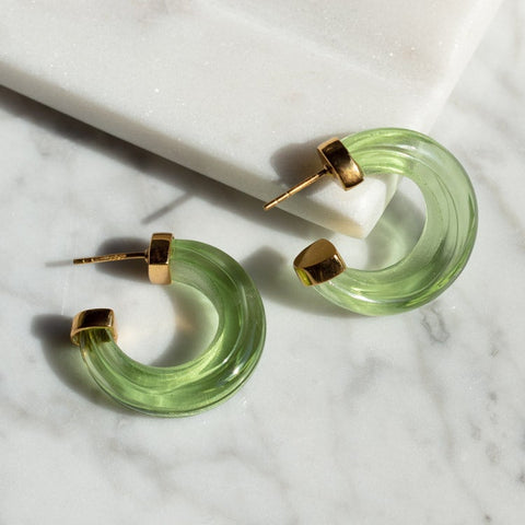 Nairobi Green Hoop Earrings