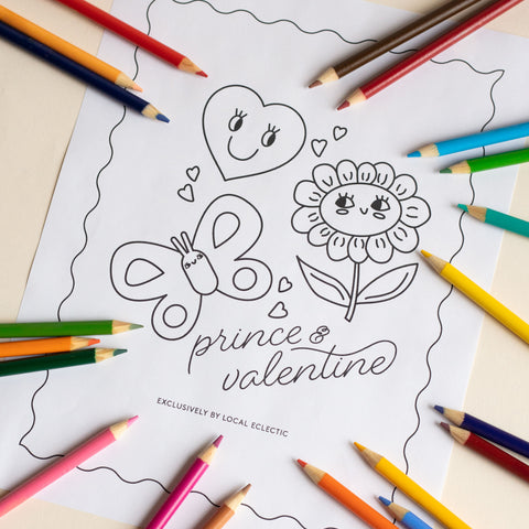 free prince and valentine digital coloring sheet