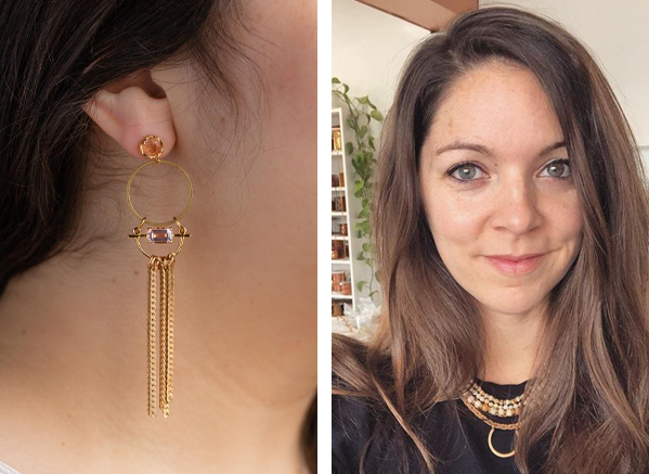 Hailey Gerrits jewelry designer and earrings
