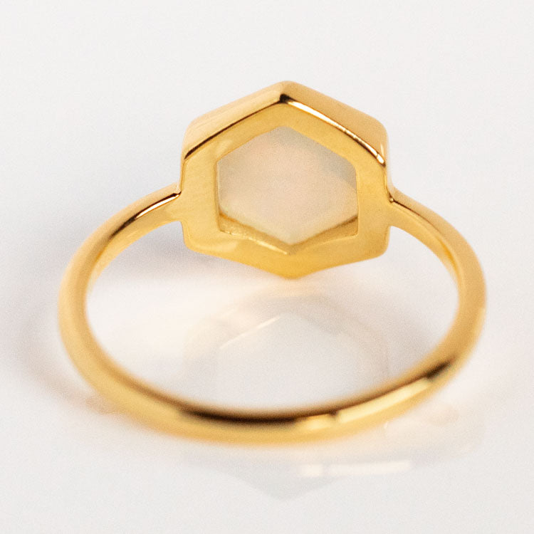 Hexagon Opal Ring