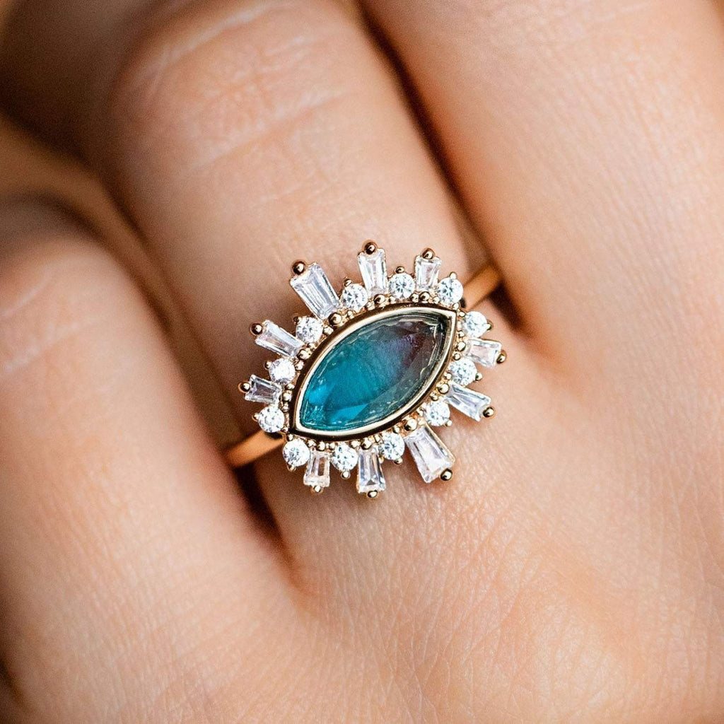 Blue Tourmaline Eye Ring – local eclectic