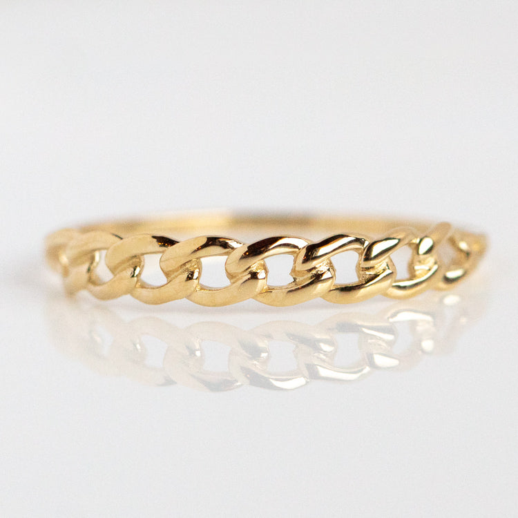 Selenichast Chain Link Ring Simple Stacking Band India | Ubuy