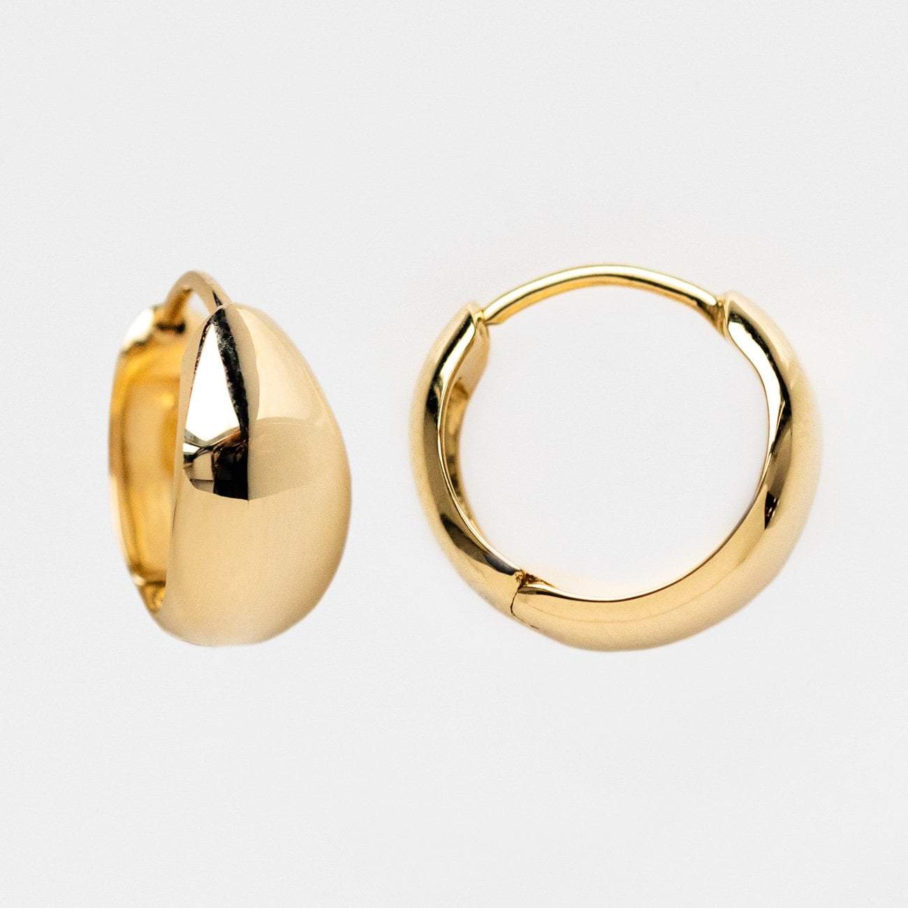 Solid Gold Chunky Huggie Hoops – local eclectic