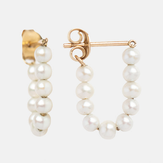 12 X Pearl Charms With Stainless Steel Loop, 10mm Off-white Pearl Charms,  Gold Faux Pearl Pendants 3090G 