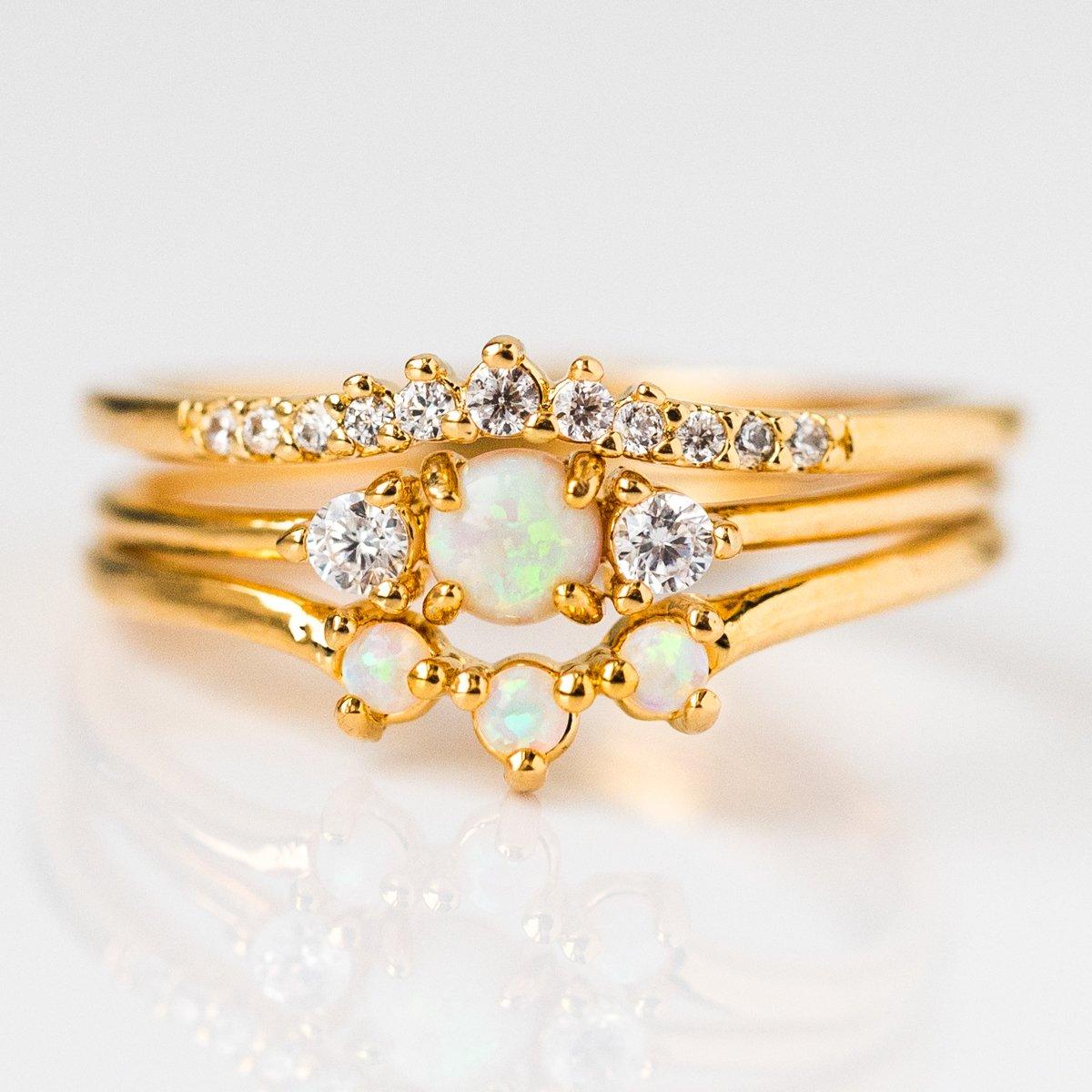 local eclectic | Opal Romance Triple Stacking Ring Set