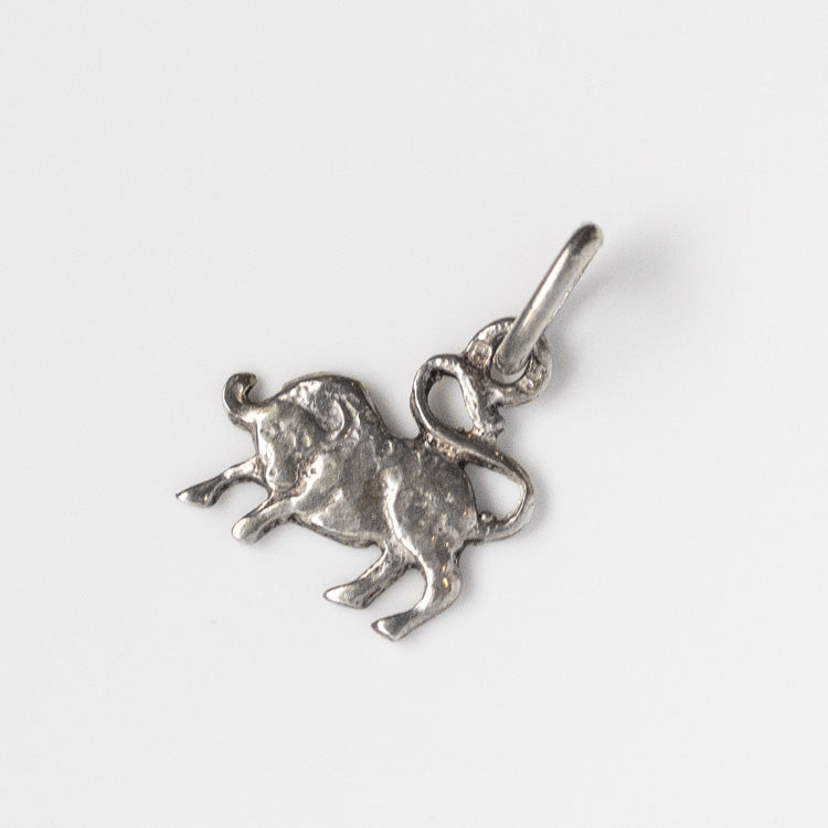 Vintage Sterling Silver Bull Charm