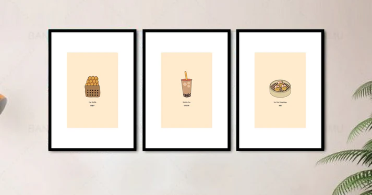 A Food Triptych Bundle Hong Kong Illustrations By Graphik' Re!Collection