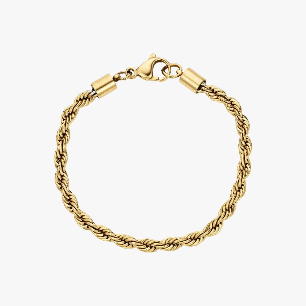 Rope Chain Armbånd 14K Guldbelagt