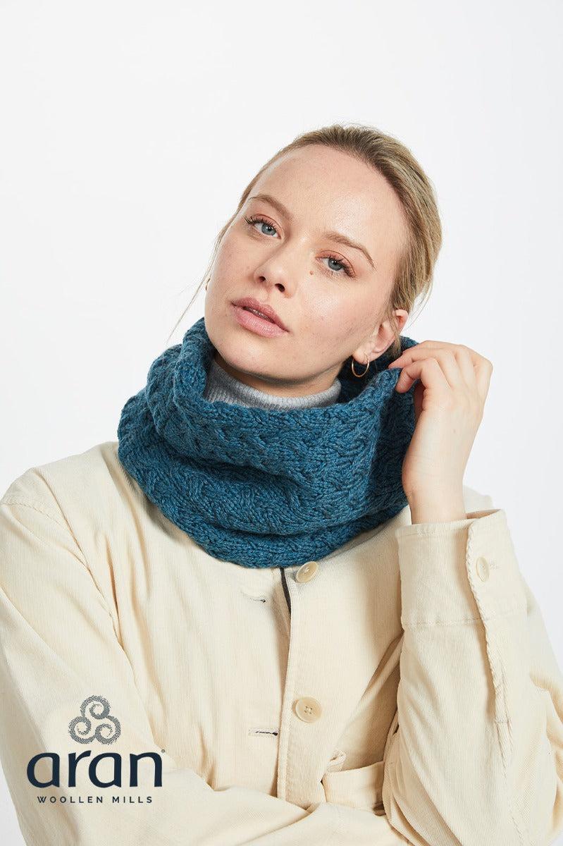 Snood à Boutons Vert Aran Woollen Mills - Snood - Le Comptoir