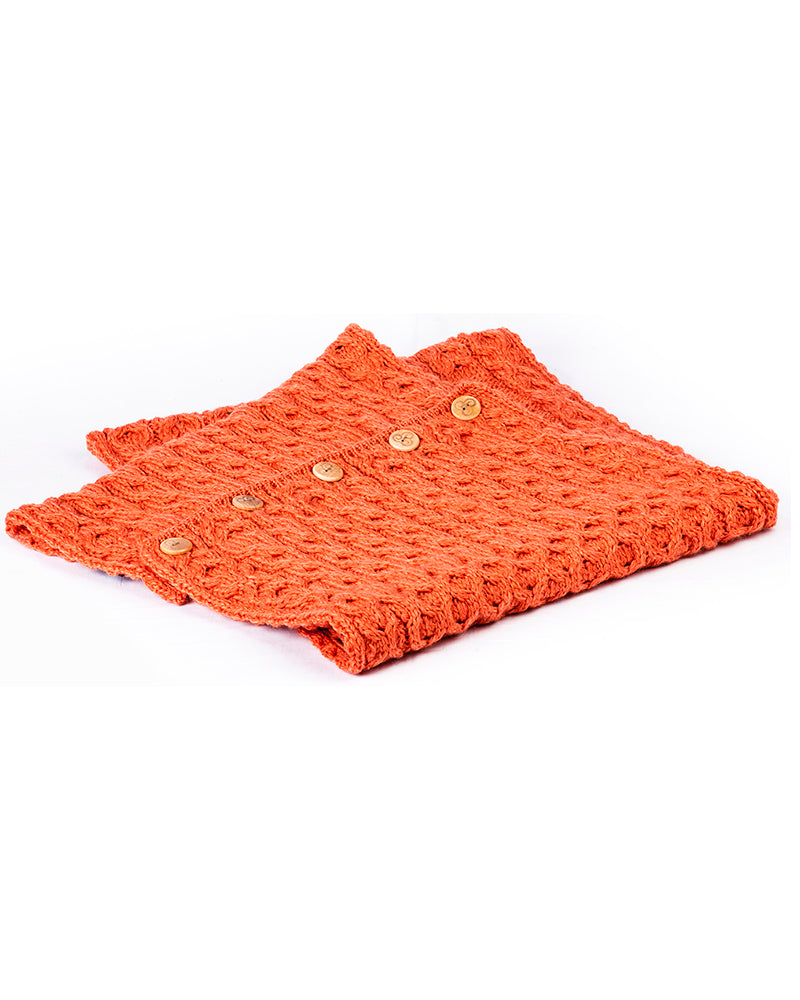 Buy Aran Snood Scarf with Buttons | A518-Sun Yellow-Standún