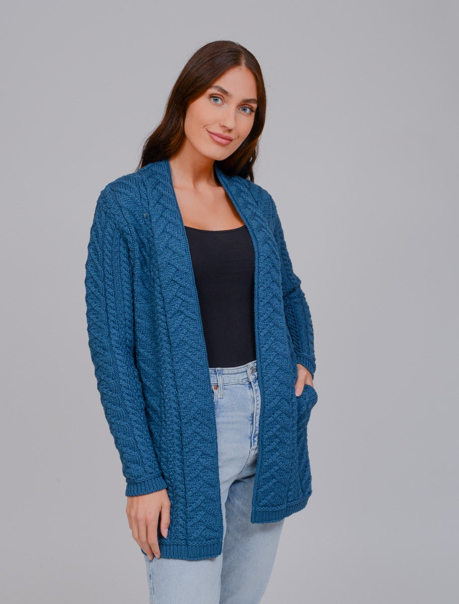 Brigid hooded clearance aran cardigan