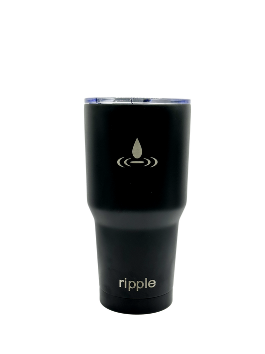 32 oz. Black Ripple Water Bottle – We Are The Ripple