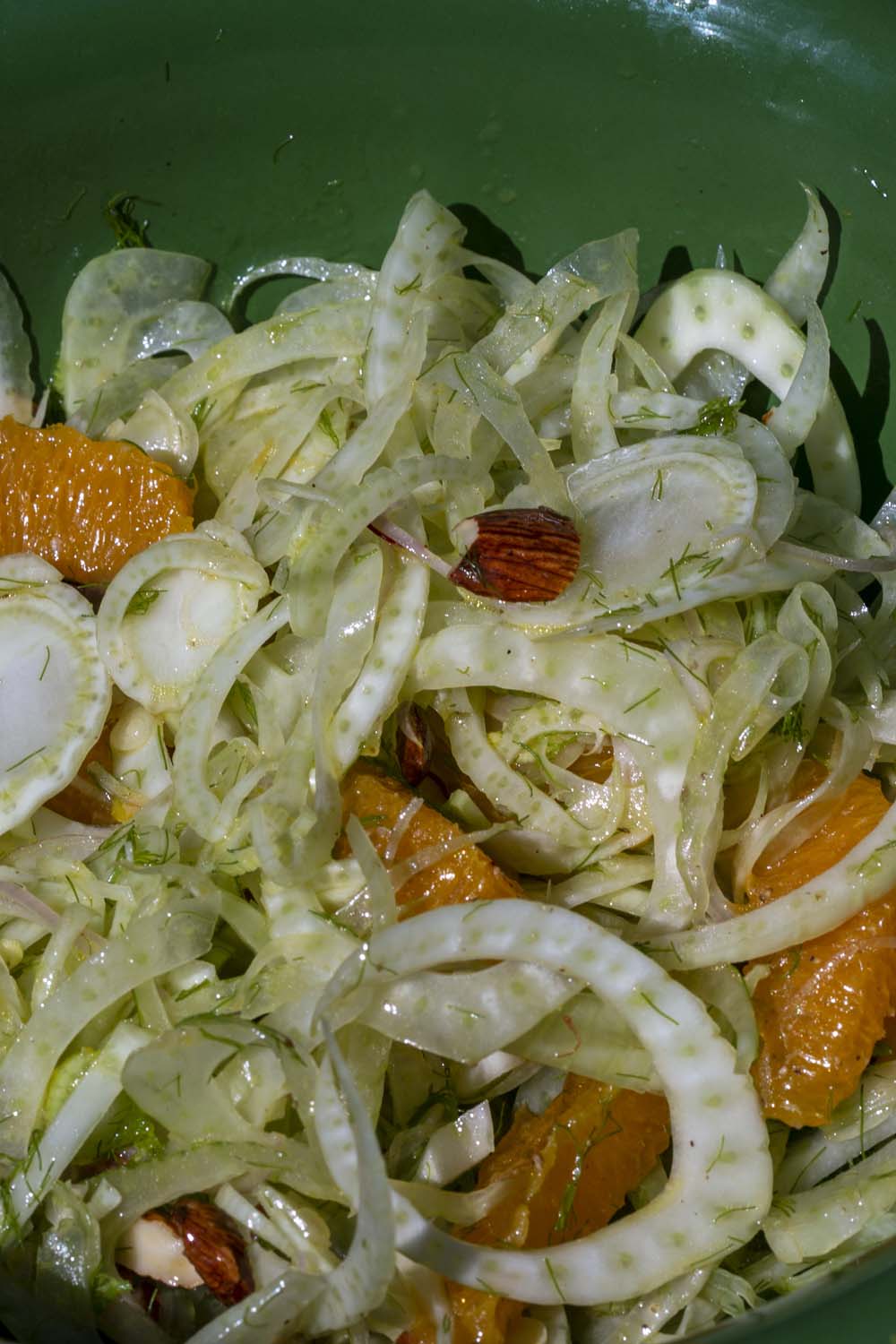 Salade de fenouil au safran et amandes