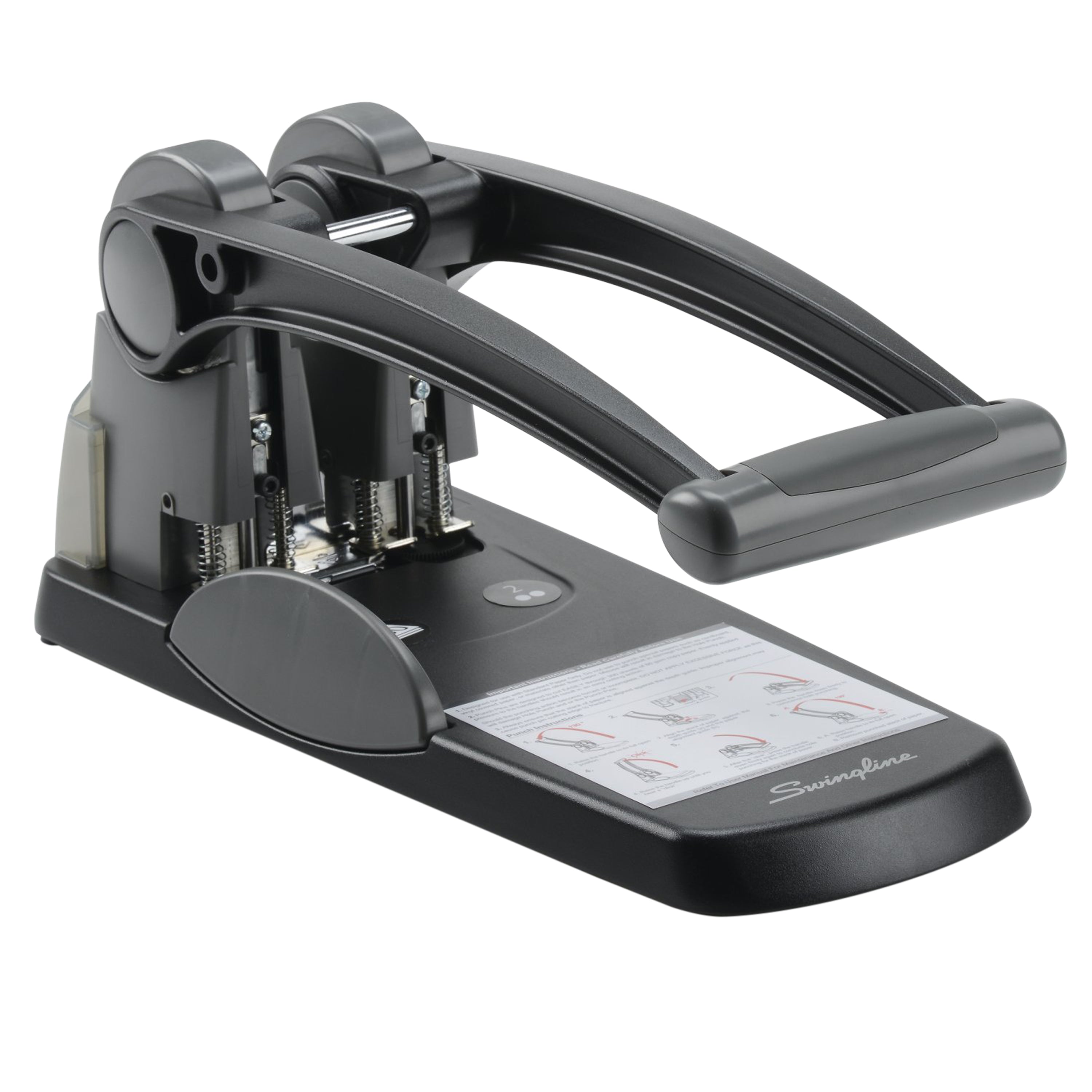 Swingline 74532 28-Sheet Commercial Electric Two-Hole Punch, Fixed 1/4 Inch  Holes, Platinum 
