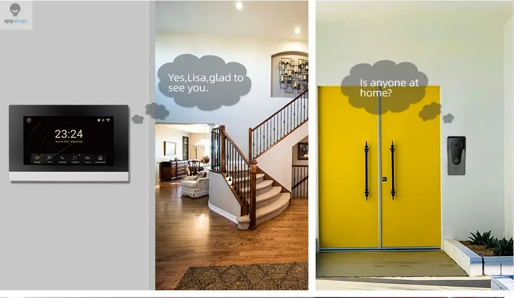 1080P Video intercom System DoorPhone for Home TUYA Wireless WiFi Smart with Infrared night vision doorbell Motion detection Spy-shop.com