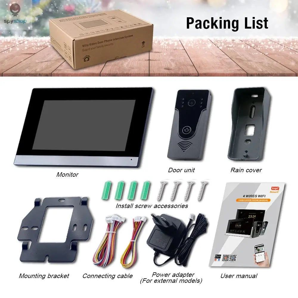 1080P Video intercom System DoorPhone for Home TUYA Wireless WiFi Smart with Infrared night vision doorbell Motion detection Spy-shop.com