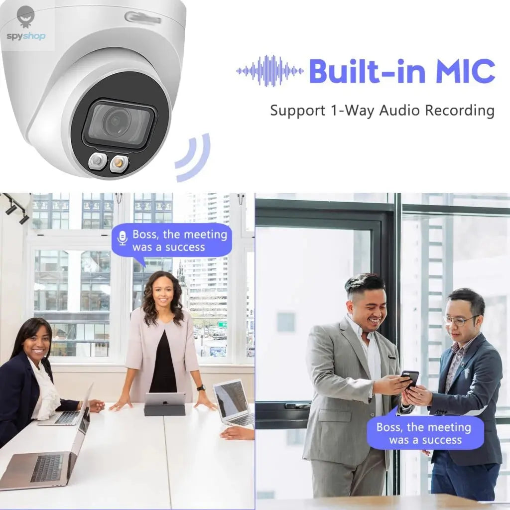 Dahua 8MP IP Camera 4K PoE IPC-HDW2849T-S-IL Mini Dome Built-in Mic IP67 Smart Dual Light Ful-Color IR Surveillance Video IPC Spy-shop.com