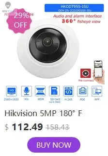 Hikvision Compatible 8MP ColorVu PTZ IP Camera 5X Zoom PoE 2-way Audio SD Card slot Surveillance IP Camera APP Remote Spy-shop.com