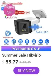 Hikvision Compatible 8MP ColorVu PTZ IP Camera 5X Zoom PoE 2-way Audio SD Card slot Surveillance IP Camera APP Remote Spy-shop.com