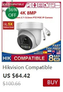 Hikvison 8MP 4K POE ColorVu IP Camera DS-2CD2687G2T-LZS IP67 IK10 AcuSense Motorize Varifocal Bullet 4X Zoom Home Surveillance Spy-shop.com