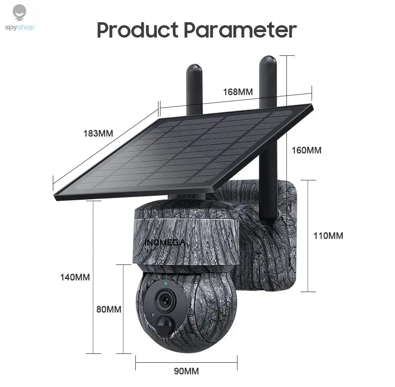 INQMEGA 5MP 4MP WIFI Wireless PTZ Solar Camera 4G SIM With Solar Panel Two Way Audio Security Protection CCTV Camera Battery Cam Spy-shop.com