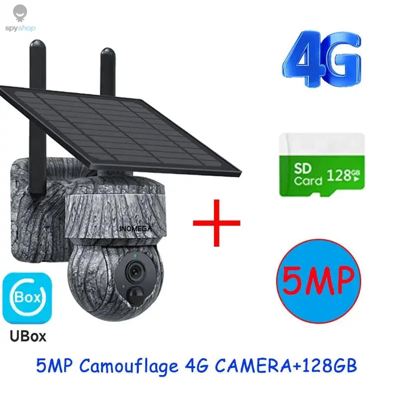 INQMEGA 5MP 4MP WIFI Wireless PTZ Solar Camera 4G SIM With Solar Panel Two Way Audio Security Protection CCTV Camera Battery Cam Spy-shop.com