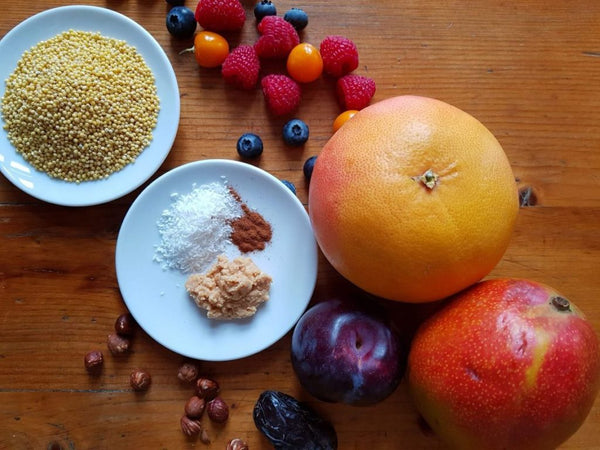 Diese Zutaten brauchst du für das Hirse-Müsli.