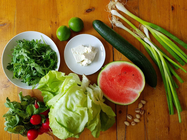 Ingredients summer salad