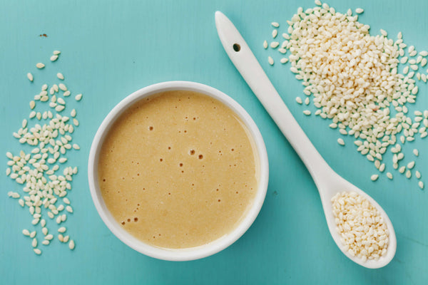 Tahini and sesame seeds