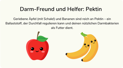 Apfel und Banane liefern Pektin für die Darmgesundheit