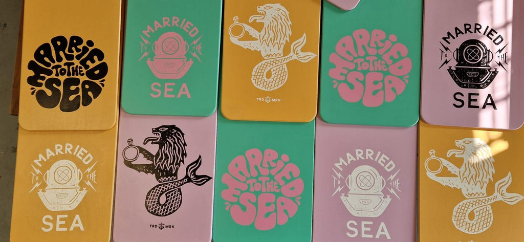 Surf board screen printing services - Newquay Uk