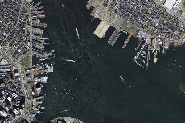  Boston Massachusetts Satellite Poster Map TerraPrints com