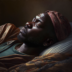African man sleeping